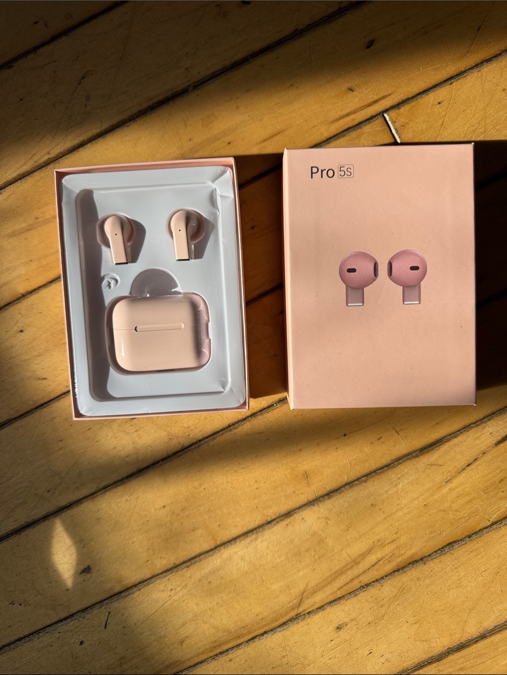 5S Pink True Wireless Earbuds with Charging Case
